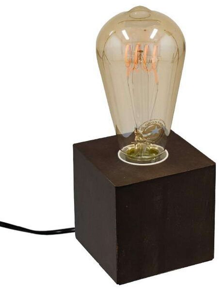 Φωτιστικό Επιτραπέζιο Cube 99406 1xE27 8x8x8cm Dark Brown GloboStar