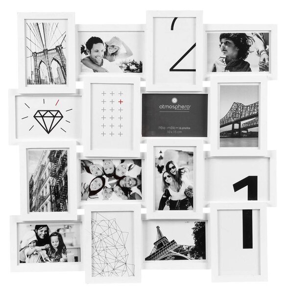 Κορνίζα Τοίχου 16 Θέσεων (58.5x59) A-S Gael White 130613
