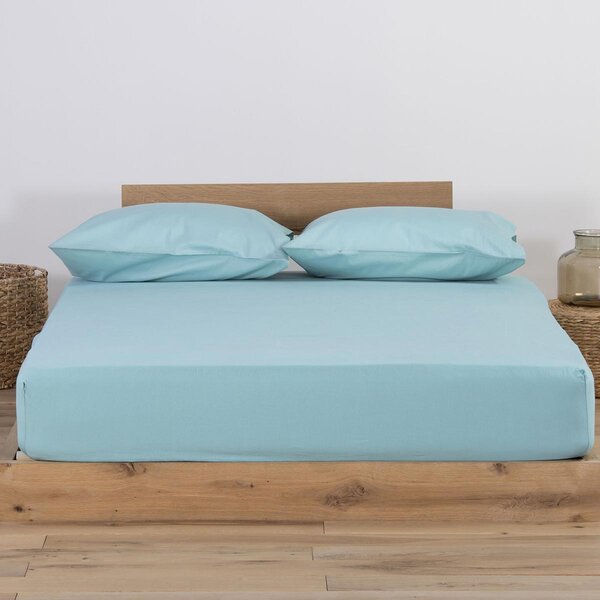 Σεντόνι Μακό King Size Με Λάστιχο (180x200+35) Nef-Nef Jersey AQUA