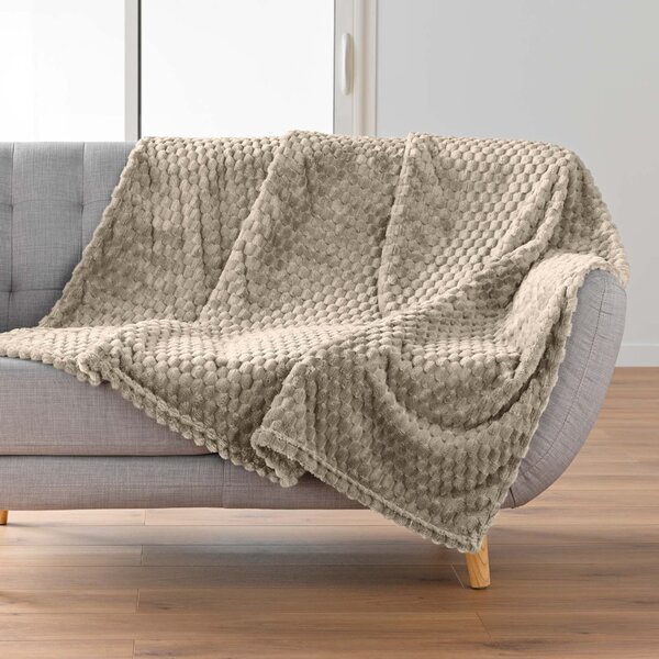 Κουβέρτα Καναπέ Fleece (125x150) L-C Mini Frosty Taupe 1612812