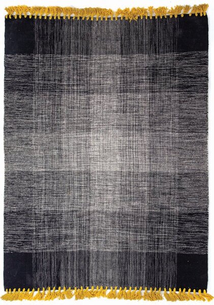 Χαλί Urban Cotton Kilim Tessa Black-Gold Royal Carpet