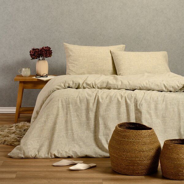 Φανελένια Παπλωματοθήκη Μονή (165x245) Melinen Winter Line Farrel Grey
