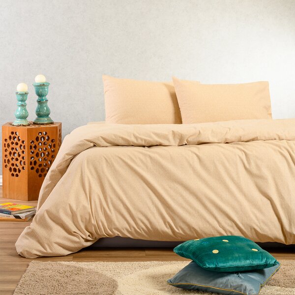 Φανελένια Παπλωματοθήκη Μονή (165x245) Melinen Winter Line Owen Beige