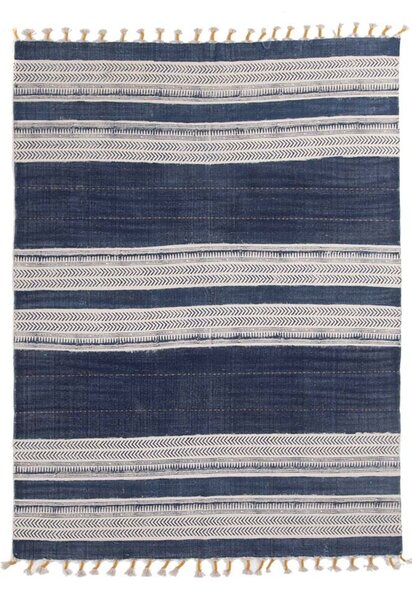 Χαλί Lotus Cotton Kilim 035 Beige-Dark Blue Royal Carpet