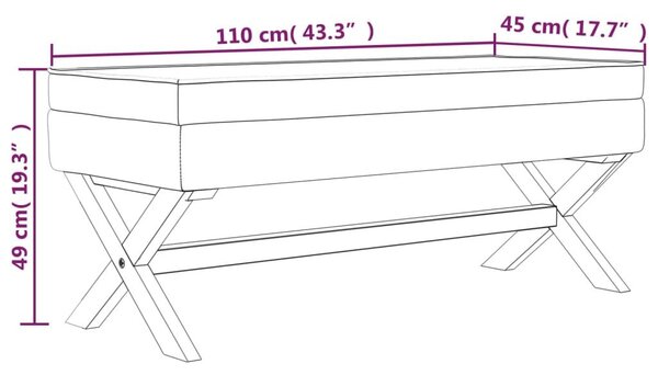 Πάγκος Αποθήκευσης 110 x 45 x 49 εκ. Λινός - Μπεζ