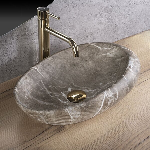 Νιπτήρας πάγκου Rea Roxy B Stone NATURE 49 x 31 x 13.5 cm