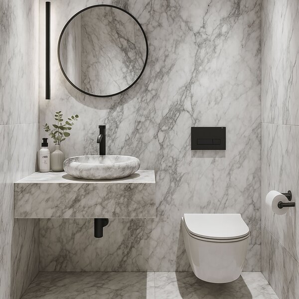 Νιπτήρας πάγκου Rea Roxy C Stone L.GREY 49 x 31 x 13.5 cm