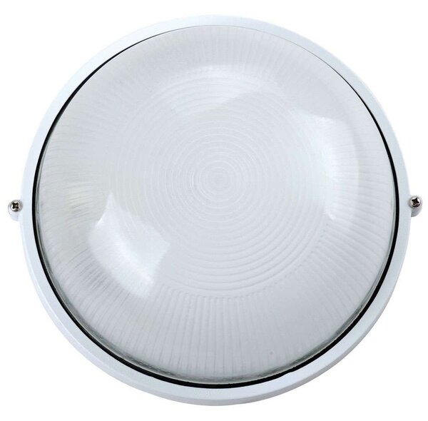 Φωτιστικό Τοίχου VK/01014/W Φ24x12,8cm 1xE27 60W IP44 White VKLed