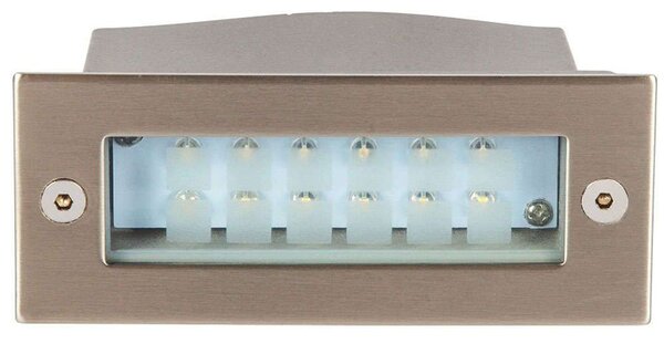 Φωτιστικό Τοίχου VK/02007/MC/W 11x4,4cm Led 60Lm 1,2W 3000K IP54 Nickel VKLed