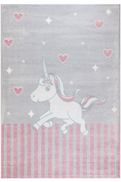 Χαλί Παιδικό Fairytale Unicorn 7582AX6 Grey-Pink Ezzo