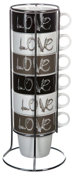 Κούπες 260ml Με Στάντ (Σετ 6τμχ) S-D Love 118677