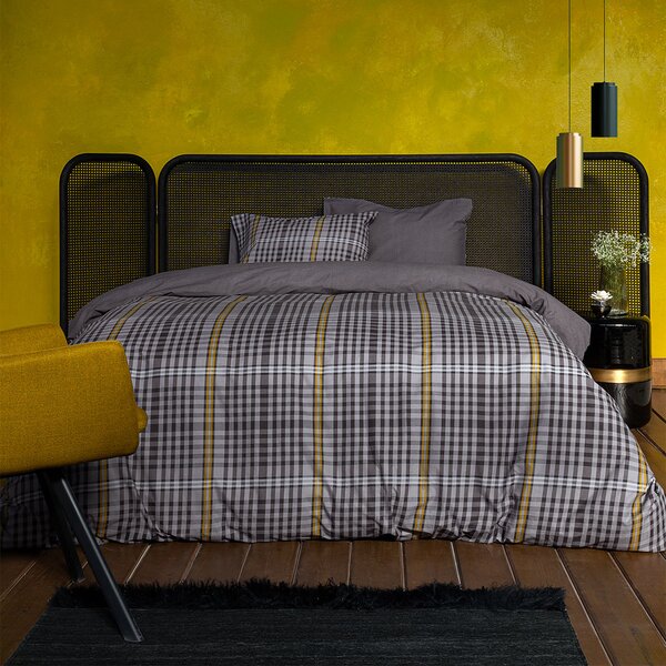 Σεντόνια Μονά (Σετ) Nima Bed Linen Errol Grey ΜΕ ΛΑΣΤΙΧΟ 100x200+32