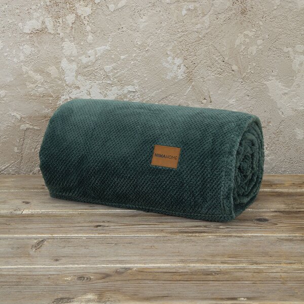 Κουβέρτα Καναπέ Fleece (130x170) Nima Living Mellow GREEN