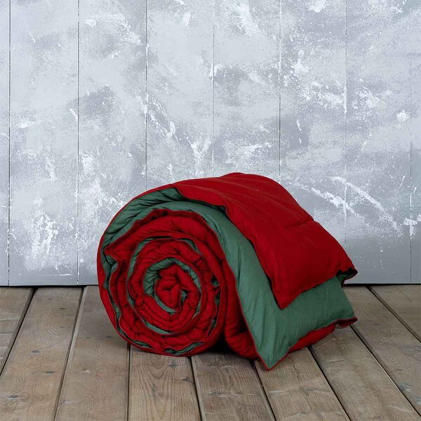 Πάπλωμα Υπέρδιπλο (220x240) 2 Όψεων Nima Bed Linen Abalone AW2022 RED/GREEN