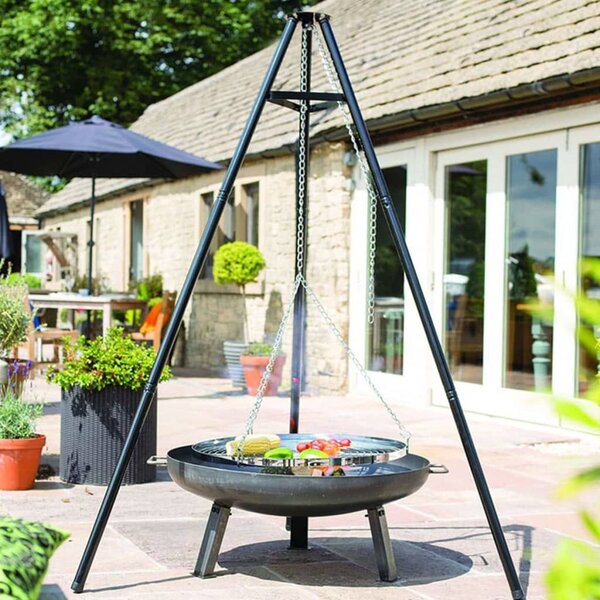 BBGRILL Ψησταριά/Grill με Τρίποδο BBQ TRIPOD Μαύρη 172 εκ. - Μαύρο