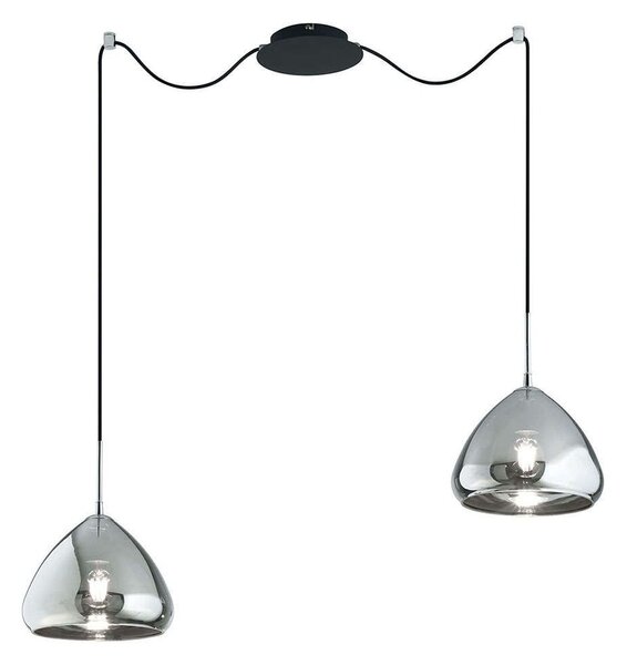 Φωτιστικό Οροφής Glow 3667-42-138 2xE27 40W Φ25cm 350cm Chrome La Mia Luce