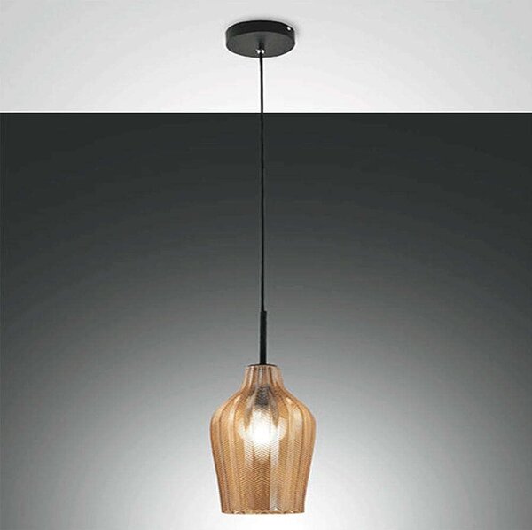 Φωτιστικό Οροφής Stintino 3724-40-125 1xE27 40W Φ18cm 200cm Amber La Mia Luce