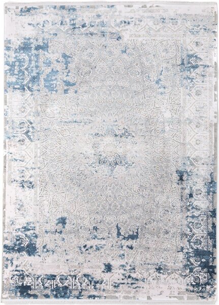 Χαλί Bamboo Silk 6794A Light Grey-Dark Blue Royal Carpet