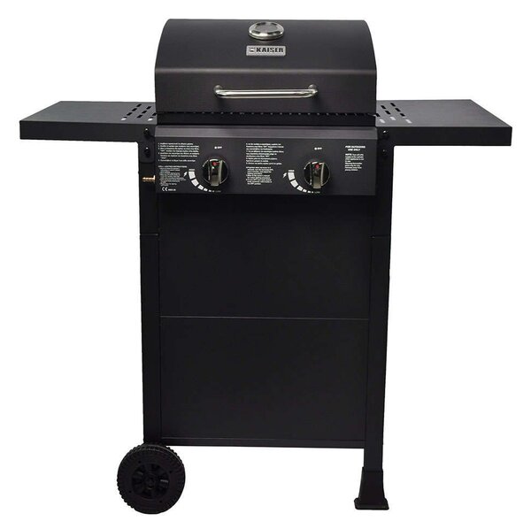 Ψησταριά Υγραερίου 2 Καυστήρων Gas Bbq Intro GB-P200 101x50x102cm Black Kaiser