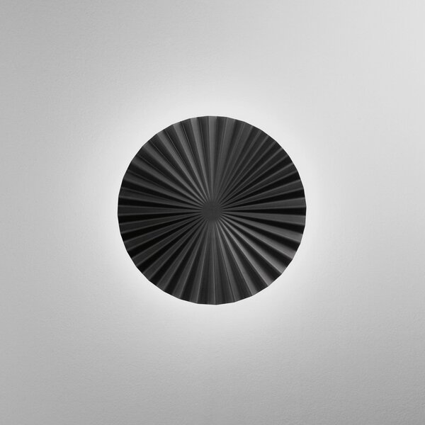 Luce Ambiente Design Επιτοίχια λάμπα LED Anadara, μαύρη, Ø 50 cm, μέταλλο, CCT, Μαύρο, Σαλόνι / τραπεζαρία, Αλουμίνιο