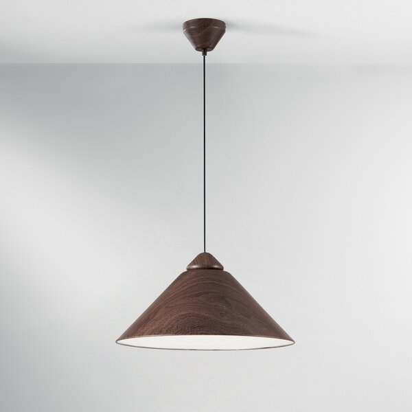 Luce Ambiente Design Κρεμαστό φωτιστικό Big Bang καστανό/λευκό, Ø 49 cm, μέταλλο, ρυθμιζόμενος, Καφέ / Σκουριάς, Σαλόνι / τραπεζαρία, Μέταλλο, σύγχρονο