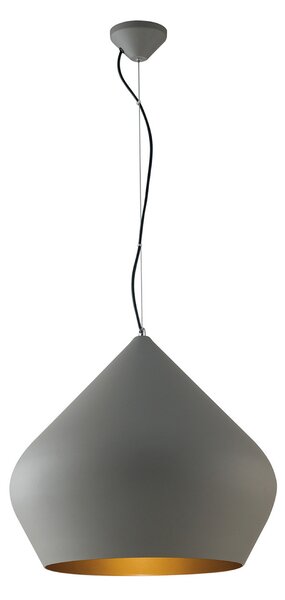 Luce Ambiente Design Κρεμαστό φωτιστικό Tholos, γκρι/χρυσό, Ø 52 cm, μέταλλο, ρυθμιζόμενος, Γκρι, Σαλόνι / τραπεζαρία, Μέταλλο, σύγχρονο