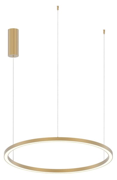 Luce Ambiente Design Κρεμαστό φωτιστικό LED Hoop, χρυσό, Ø 80 cm, μέταλλο, CCT, Χρυσό / Ορείχαλκου, Σαλόνι / τραπεζαρία, Αλουμίνιο, σύγχρονο