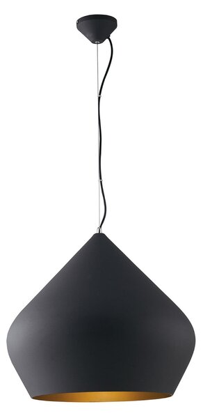 Luce Ambiente Design Κρεμαστό φωτιστικό Tholos, μαύρο/χρυσό, Ø 52 cm, μέταλλο, ρυθμιζόμενος, Μαύρο, Σαλόνι / τραπεζαρία, Μέταλλο, σύγχρονο