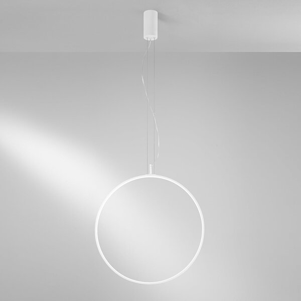 Luce Ambiente Design Κρεμαστό φωτιστικό LED Toorx, λευκό, Ø 60 cm, μέταλλο, CCT, Λευκό, Σαλόνι / τραπεζαρία, Μέταλλο, σύγχρονο