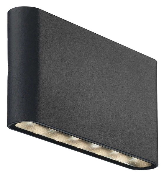 Φωτιστικό Τοίχου Kinver 84181003 17,5x9cm Led 400Lm 2x6W 3000K IP54 Black Nordlux