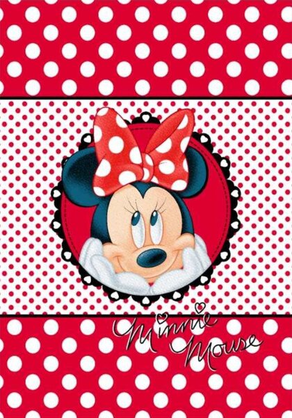 Ariete Casa Κουβέρτα Velour Minnie Μονή 160x220 Κόκκινη