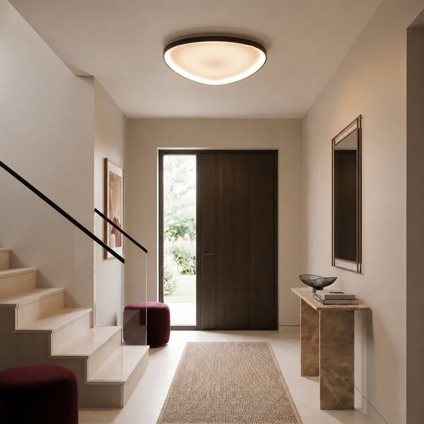 Lucande Φωτιστικό οροφής LED Asken, 61 εκ., καφέ, CCT, με δυνατότητα ρύθμισης, ρυθμιζόμενος, Καφέ / Σκουριάς, Διάδρομος, Αλουμίνιο, σύγχρονο