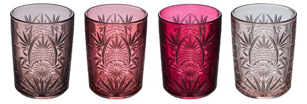 Ποτήρια Νερού 350ml (Σετ 4τμχ) S-D Ayla Pink 213949A