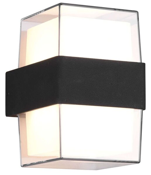 Φωτιστικό Τοίχου - Απλίκα Molina R22062142 9x13cm 2xLed 550Lm 4,6W Black-White RL Lighting