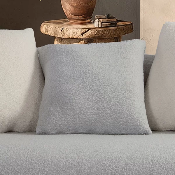 Διακοσμητικό Μαξιλάρι Μπουκλέ (50x50) Nef-Nef Homeware Breda Silver