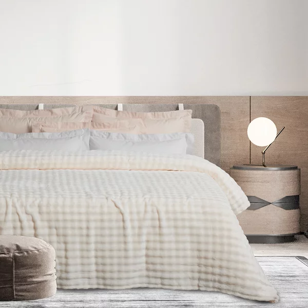 Κουβέρτα Fleece Μονή (160x220) Das Home 1369 Ivory