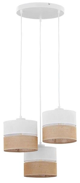 Φωτιστικό Οροφής Linobianco 6575 3xΕ27 15W 47x140cm Natural-White TK Lighting