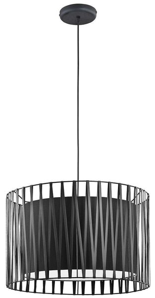 Φωτιστικό Οροφής Harmony Black 1655 3xΕ27 15W Φ50cm 175cm Black TK Lighting