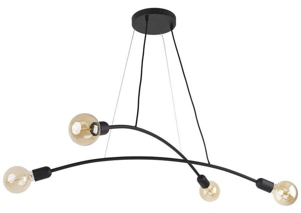 Φωτιστικό Οροφής Helix 2724 4xΕ27 15W 90x125cm Black TK Lighting