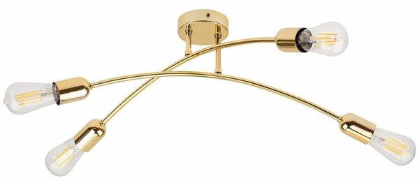 Φωτιστικό Οροφής Helix 4688 4xΕ27 15W 62x20cm Gold TK Lighting