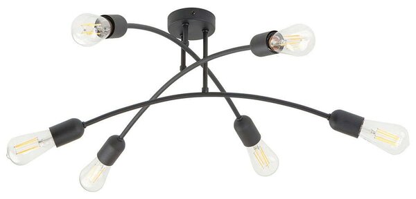 Φωτιστικό Οροφής Helix 4679 6xΕ27 15W 62x26cm Black TK Lighting