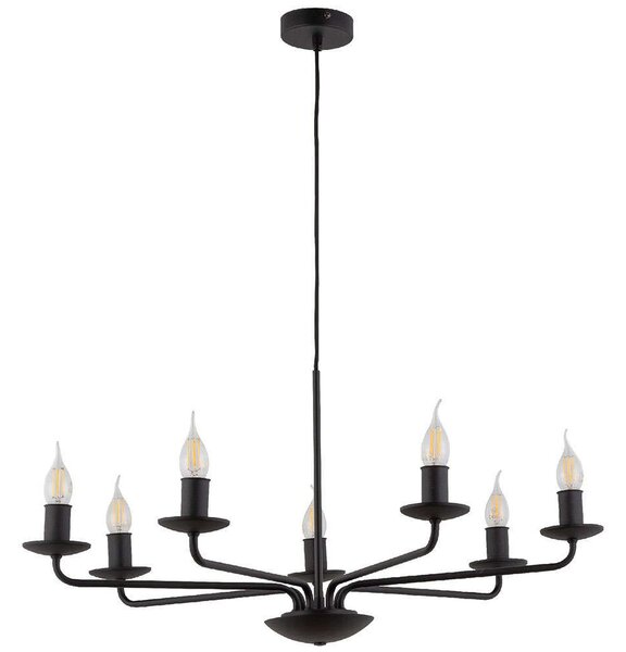 Φωτιστικό Οροφής Limal 10254 72x86cm 7xΕ14 10W Black TK Lighting