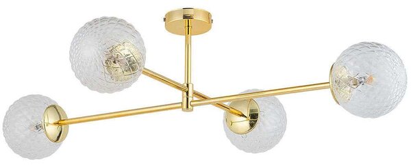 Φωτιστικό Οροφής Cadix 4607 4xG9 6W 93x21cm Gold TK Lighting