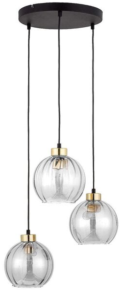 Φωτιστικό Οροφής Devi 4579 3xΕ27 15W 37x95cm Clear TK Lighting