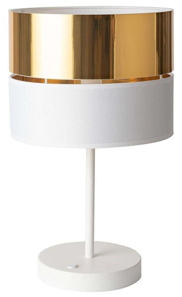 Φωτιστικό Επιτραπέζιο Hilton 5073 1xΕ27 15W Φ30cm 45cm White-Gold TK Lighting