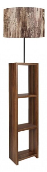 Φωτιστικό Δαπέδου Launo 208902 38x38x150cm Brown-Walnut Megapap