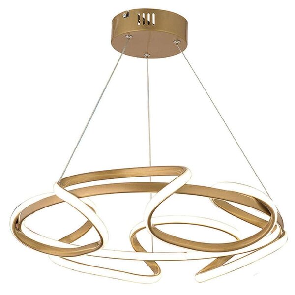 Φωτιστικό Οροφής Lech 0189423 53x53x73cm Led 120W 4000K Gold Megapap