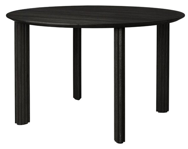 Τραπέζι Τραπεζαρίας Comfort Circle Ripples 5156C5156-1 Φ120x74,7cm Black Oak Umage