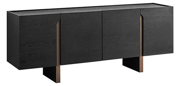 Μπουφές Dark 05-0647 Με 4 Πόρτες 200x45x78cm Black Oak