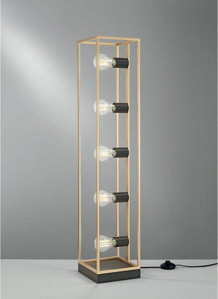 Φωτιστικό Δαπέδου I-Kimera-PT5 E27 200x20x20cm Black-Gold Luce Ambiente Design